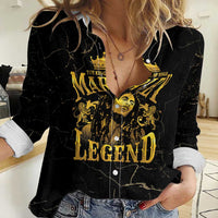Reggae King Marley Women Casual Shirt Gold Lion LT05 - Wonder Print Shop