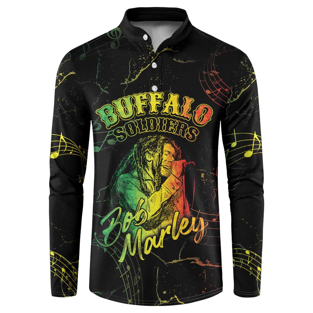 Reggae King Buffalo Soldier Button Sweatshirt Honoring The Legend