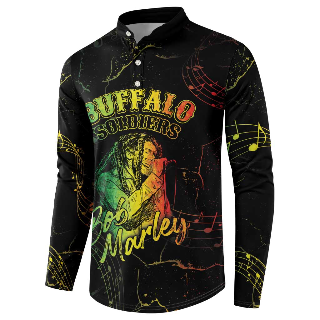 Reggae King Buffalo Soldier Button Sweatshirt Honoring The Legend