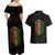 Reggae King Buffalo Soldier Couples Matching Off Shoulder Maxi Dress and Hawaiian Shirt Honoring The Legend