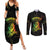 Reggae King Buffalo Soldier Couples Matching Summer Maxi Dress and Long Sleeve Button Shirt Honoring The Legend