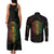 Reggae King Buffalo Soldier Couples Matching Tank Maxi Dress and Long Sleeve Button Shirt Honoring The Legend