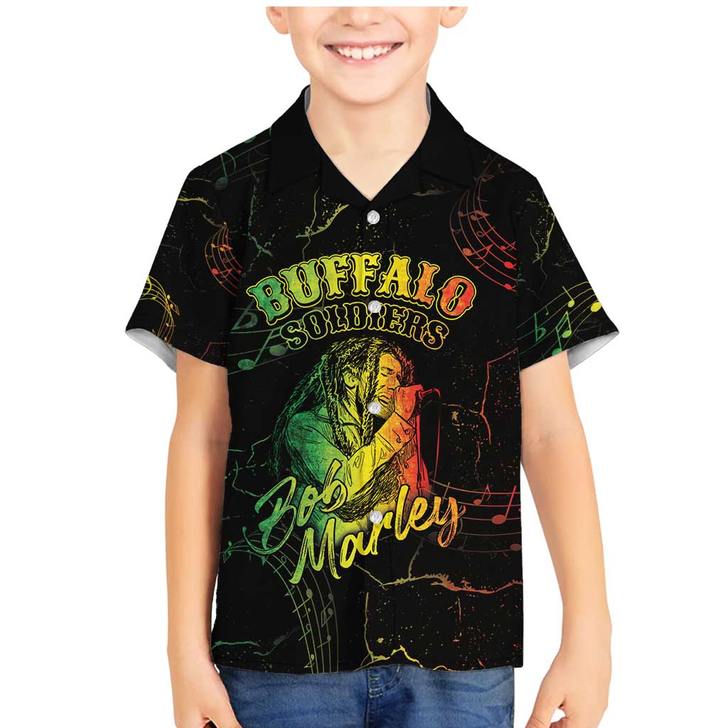 Reggae King Buffalo Soldier Family Matching Mermaid Dress and Hawaiian Shirt Honoring The Legend