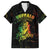 Reggae King Buffalo Soldier Family Matching Off The Shoulder Long Sleeve Dress and Hawaiian Shirt Honoring The Legend