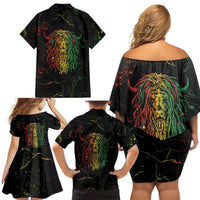 Reggae King Buffalo Soldier Family Matching Off Shoulder Short Dress and Hawaiian Shirt Honoring The Legend LT05 - Wonder Print Shop