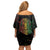 Reggae King Buffalo Soldier Family Matching Off Shoulder Short Dress and Hawaiian Shirt Honoring The Legend LT05 - Wonder Print Shop