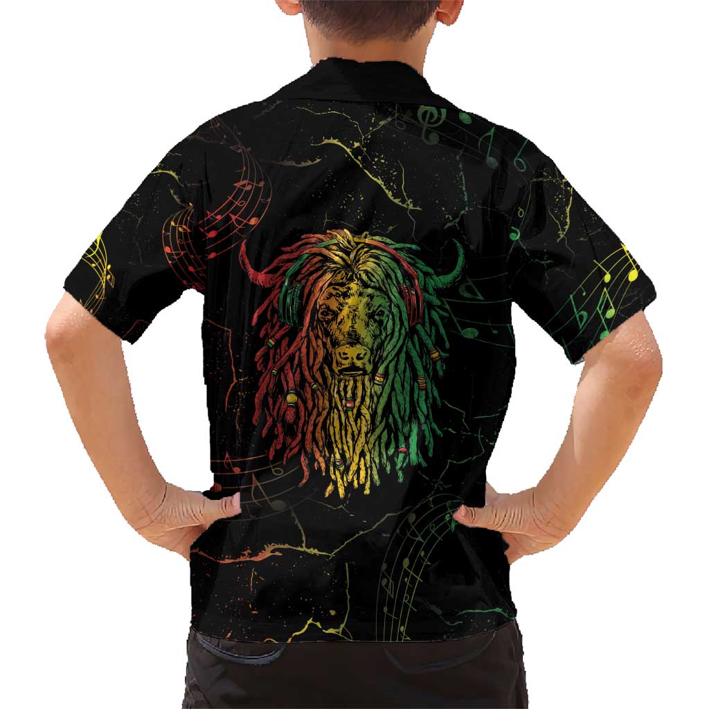 Reggae King Buffalo Soldier Family Matching Short Sleeve Bodycon Dress and Hawaiian Shirt Honoring The Legend LT05 - Wonder Print Shop