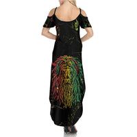 Reggae King Buffalo Soldier Family Matching Summer Maxi Dress and Hawaiian Shirt Honoring The Legend LT05 - Wonder Print Shop