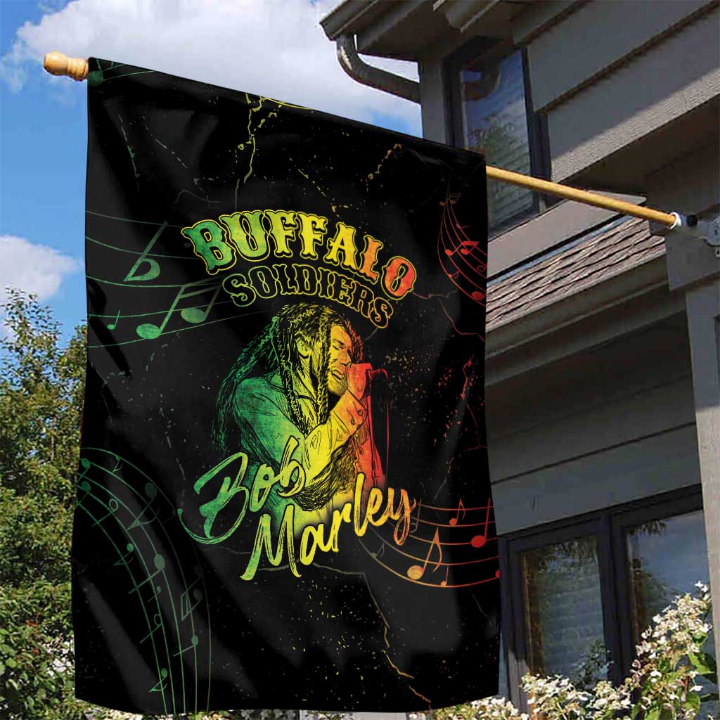 Reggae King Buffalo Soldier Garden Flag Honoring The Legend LT05 - Wonder Print Shop