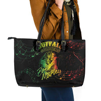 Reggae King Buffalo Soldier Leather Tote Bag Honoring The Legend