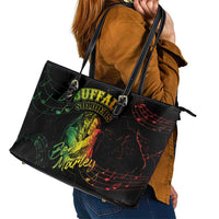 Reggae King Buffalo Soldier Leather Tote Bag Honoring The Legend