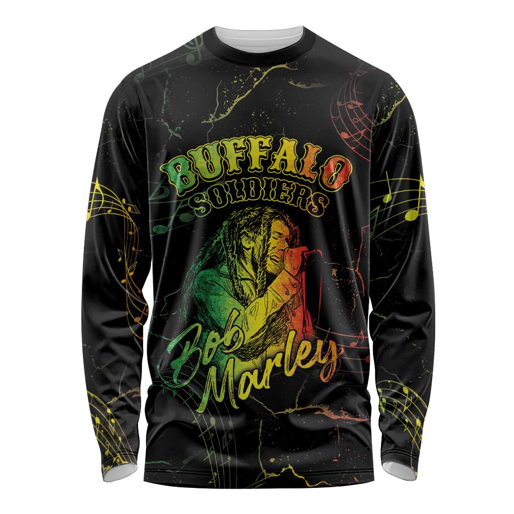 Reggae King Buffalo Soldier Long Sleeve Shirt Honoring The Legend LT05 - Wonder Print Shop