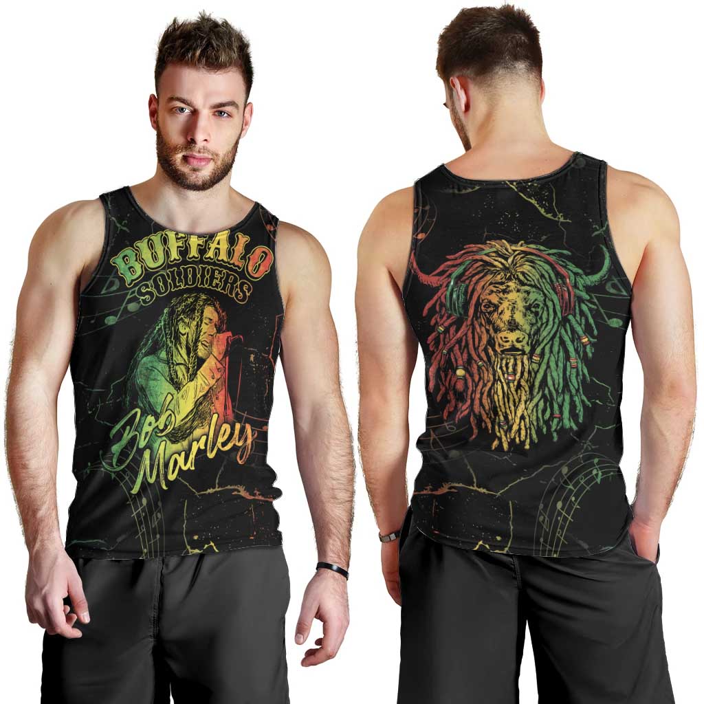 Reggae King Buffalo Soldier Men Tank Top Honoring The Legend LT05 - Wonder Print Shop