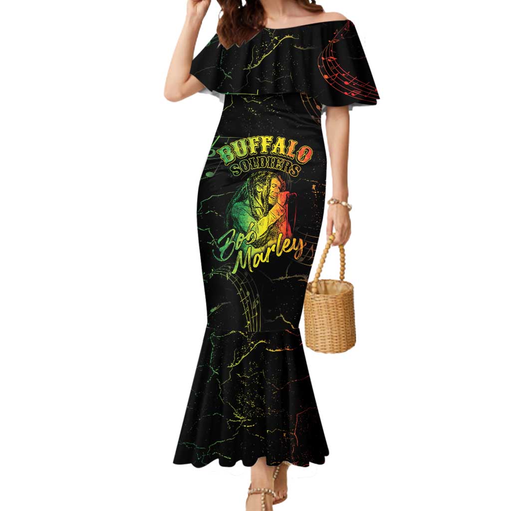 Reggae King Buffalo Soldier Mermaid Dress Honoring The Legend LT05 - Wonder Print Shop