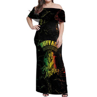 Reggae King Buffalo Soldier Off Shoulder Maxi Dress Honoring The Legend LT05 - Wonder Print Shop