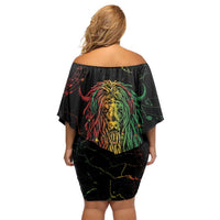 Reggae King Buffalo Soldier Off Shoulder Short Dress Honoring The Legend LT05 - Wonder Print Shop