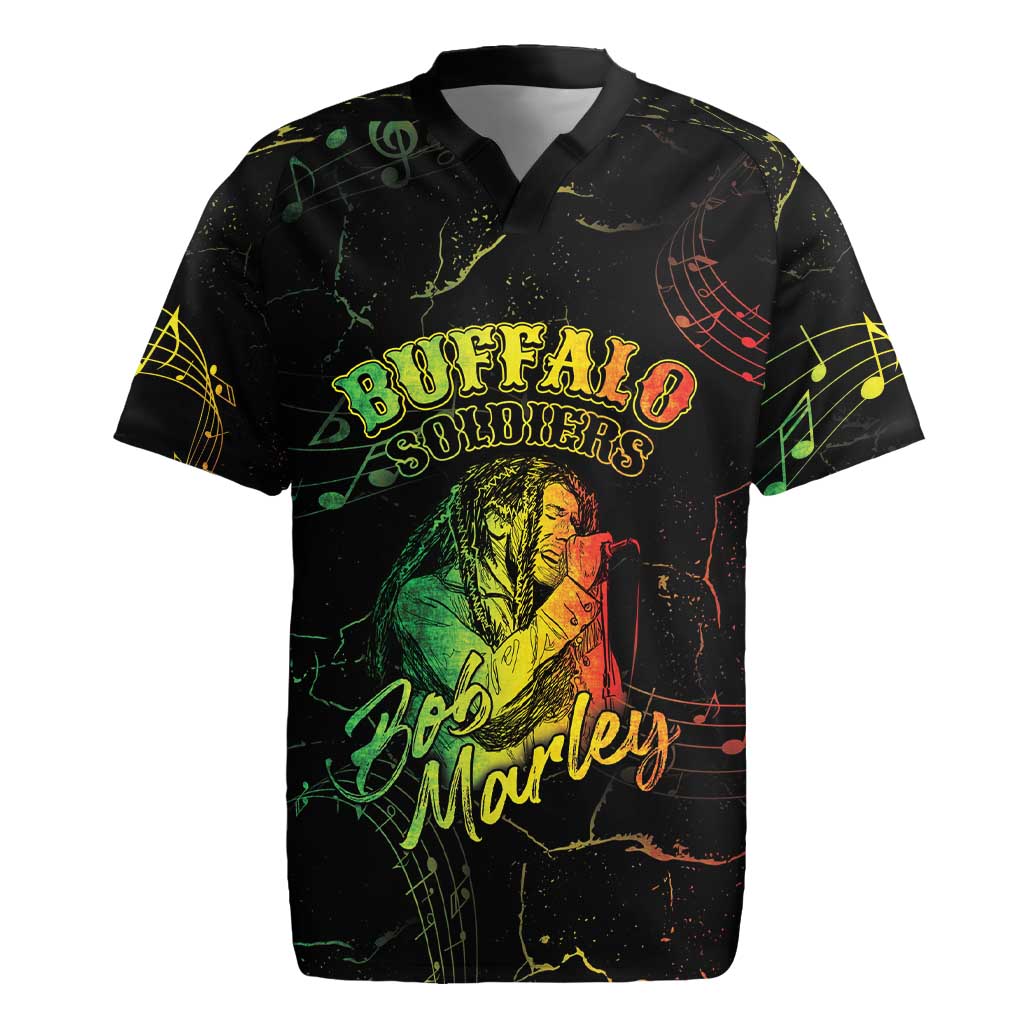 Reggae King Buffalo Soldier Rugby Jersey Honoring The Legend LT05 - Wonder Print Shop