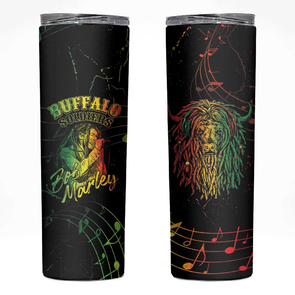 Reggae King Buffalo Soldier Skinny Tumbler Honoring The Legend LT05 - Wonder Print Shop