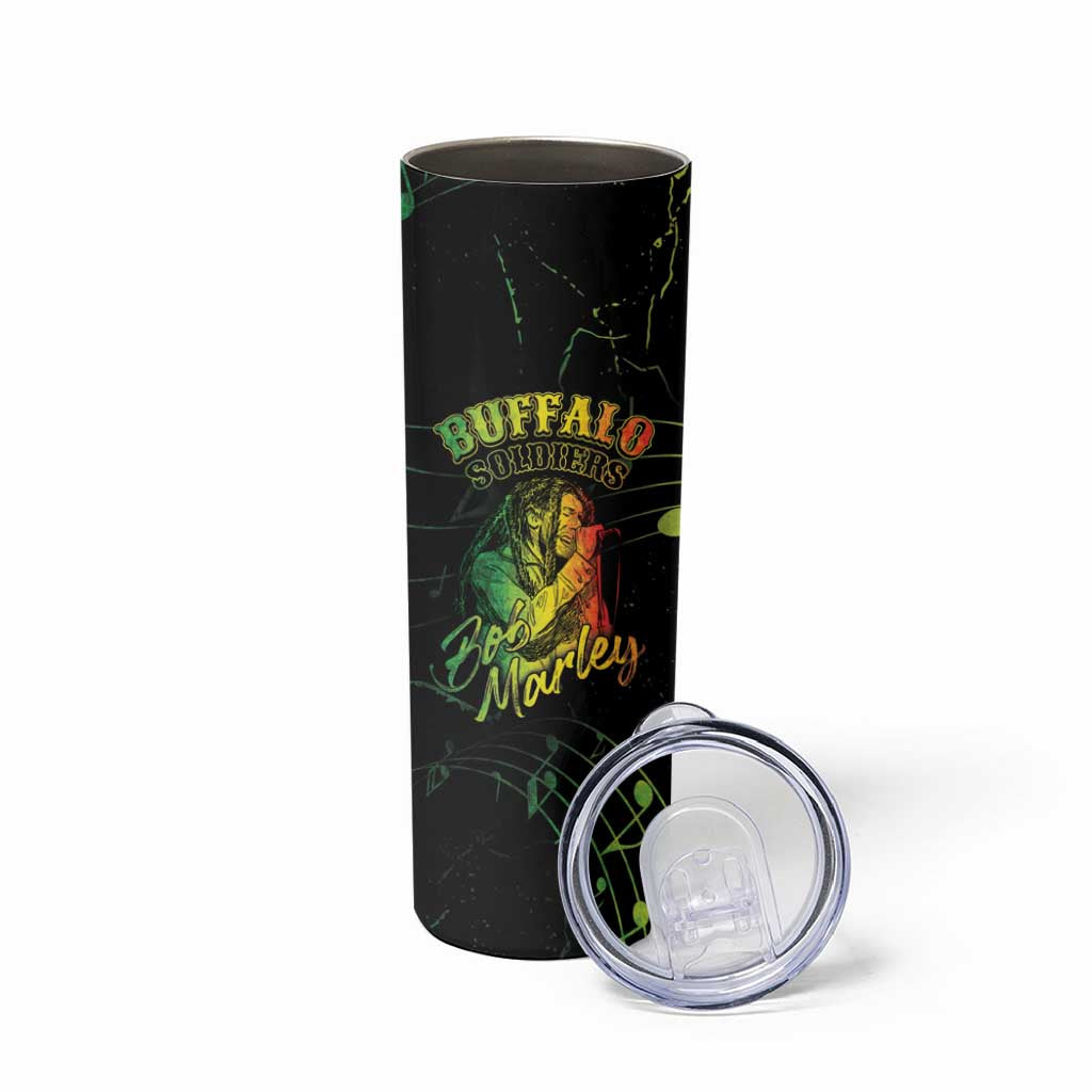 Reggae King Buffalo Soldier Skinny Tumbler Honoring The Legend LT05 - Wonder Print Shop