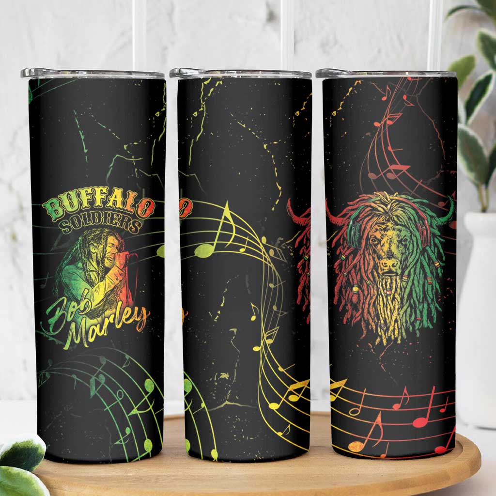 Reggae King Buffalo Soldier Skinny Tumbler Honoring The Legend LT05 - Wonder Print Shop