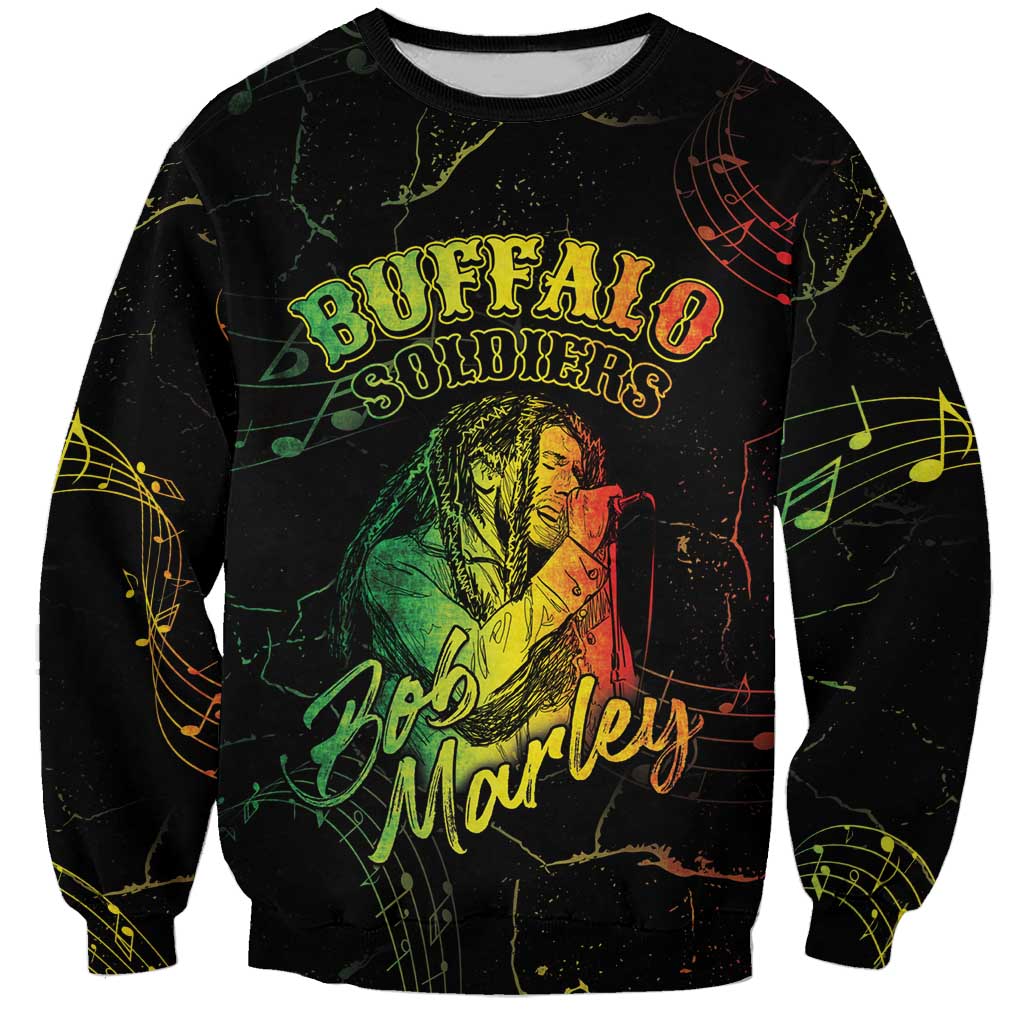 Reggae King Buffalo Soldier Sweatshirt Honoring The Legend LT05 - Wonder Print Shop