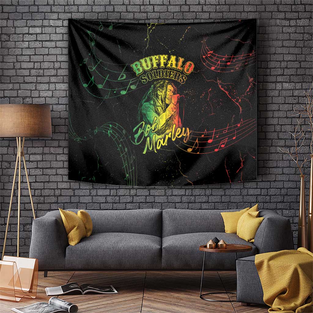 Reggae King Buffalo Soldier Tapestry Honoring The Legend LT05 - Wonder Print Shop