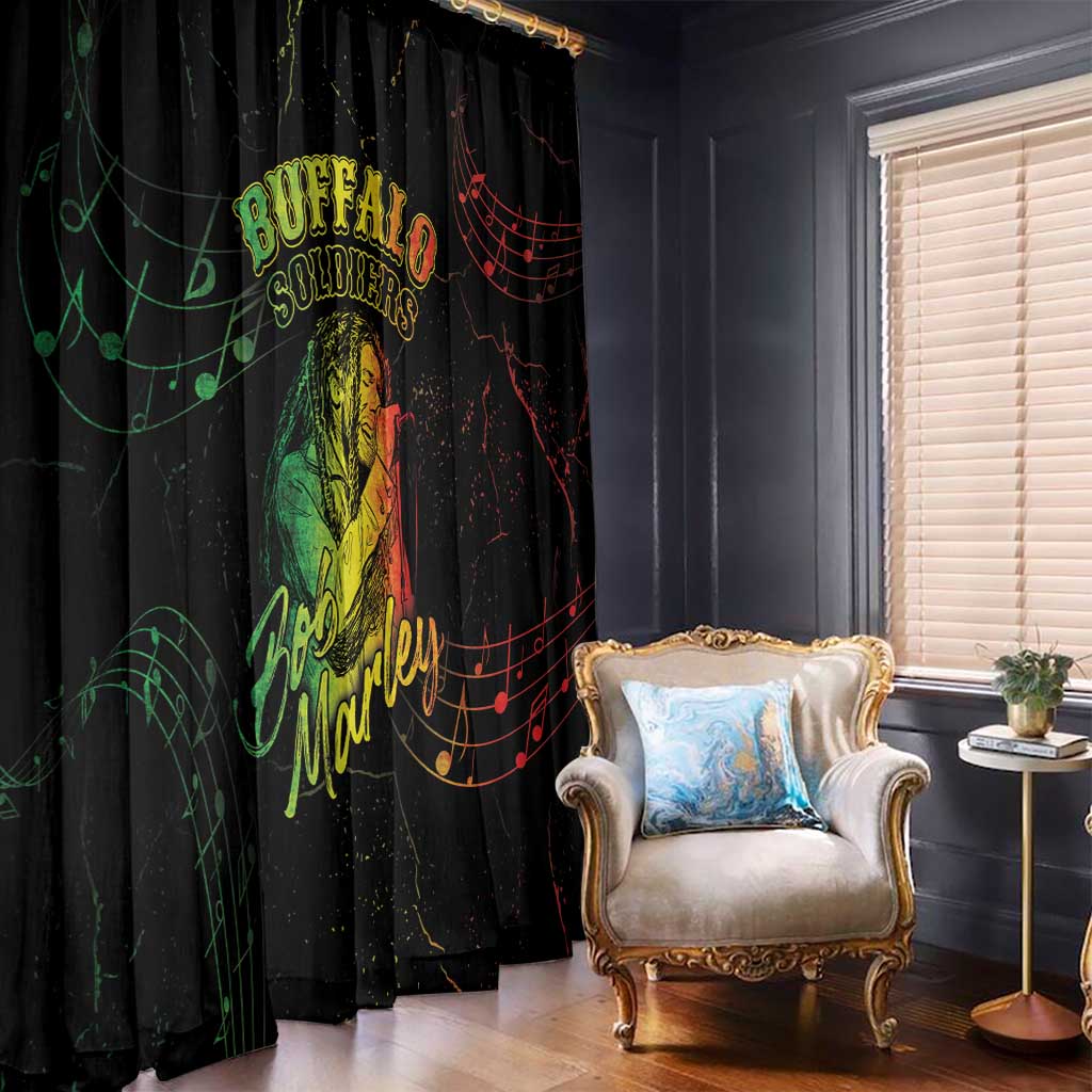 Reggae King Buffalo Soldier Window Curtain Honoring The Legend LT05 - Wonder Print Shop