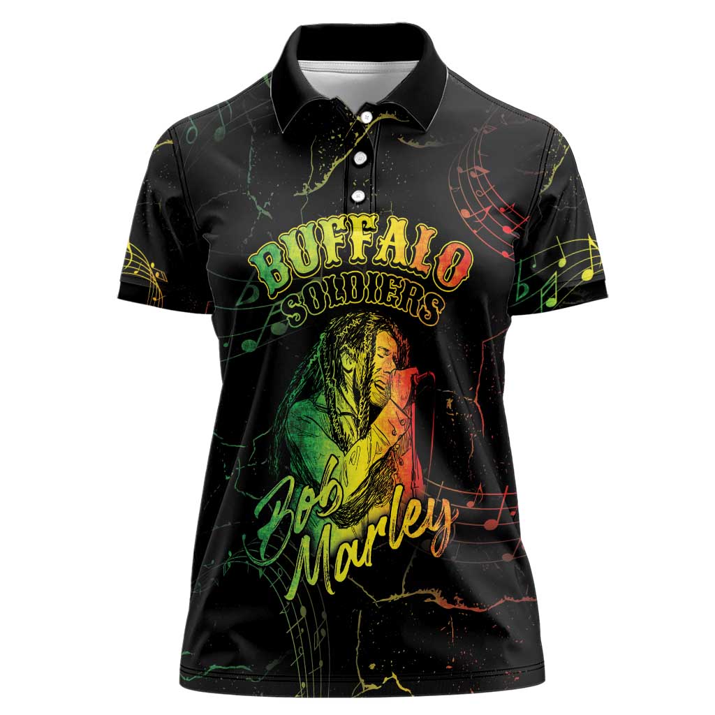 Reggae King Buffalo Soldier Women Polo Shirt Honoring The Legend LT05 - Wonder Print Shop