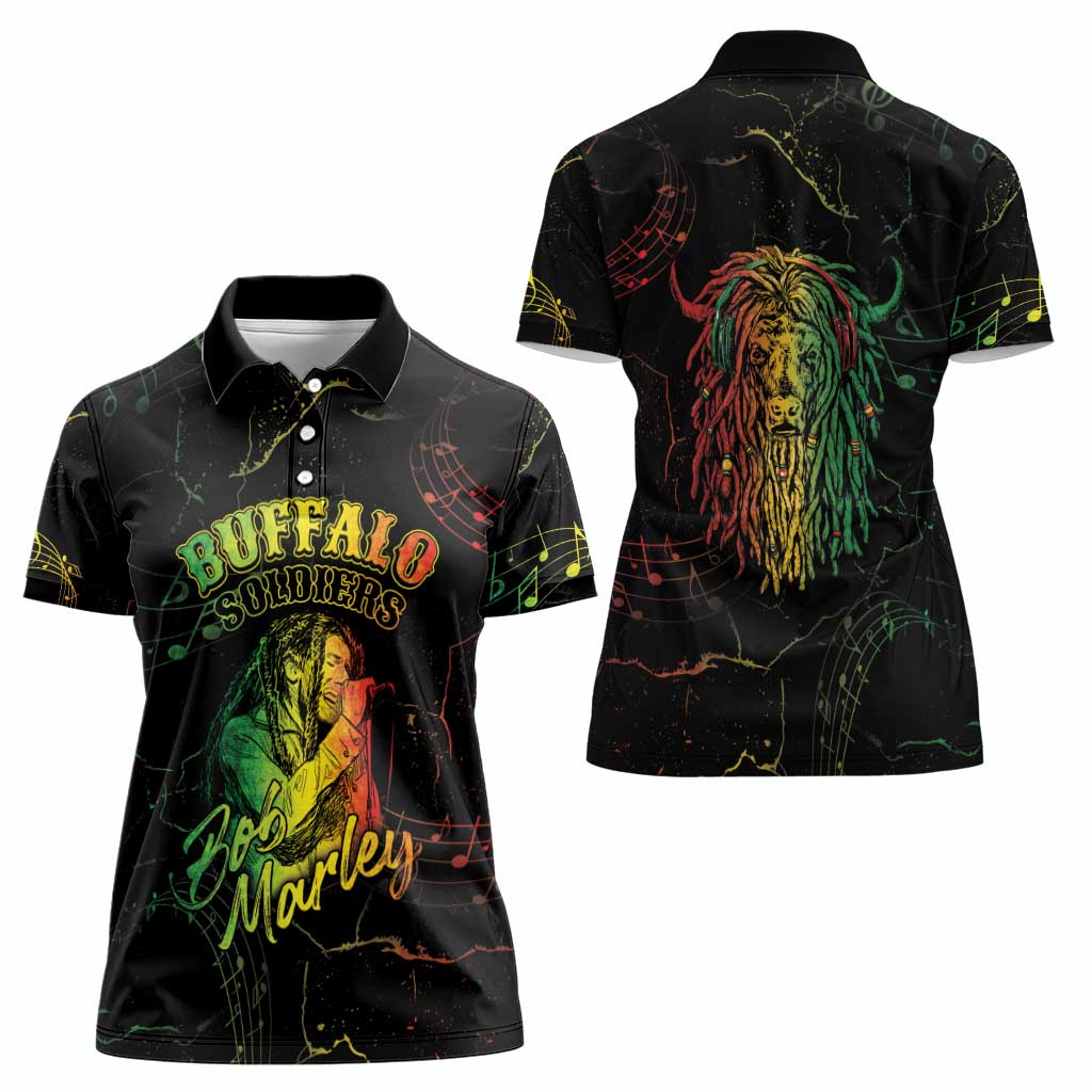 Reggae King Buffalo Soldier Women Polo Shirt Honoring The Legend LT05 - Wonder Print Shop