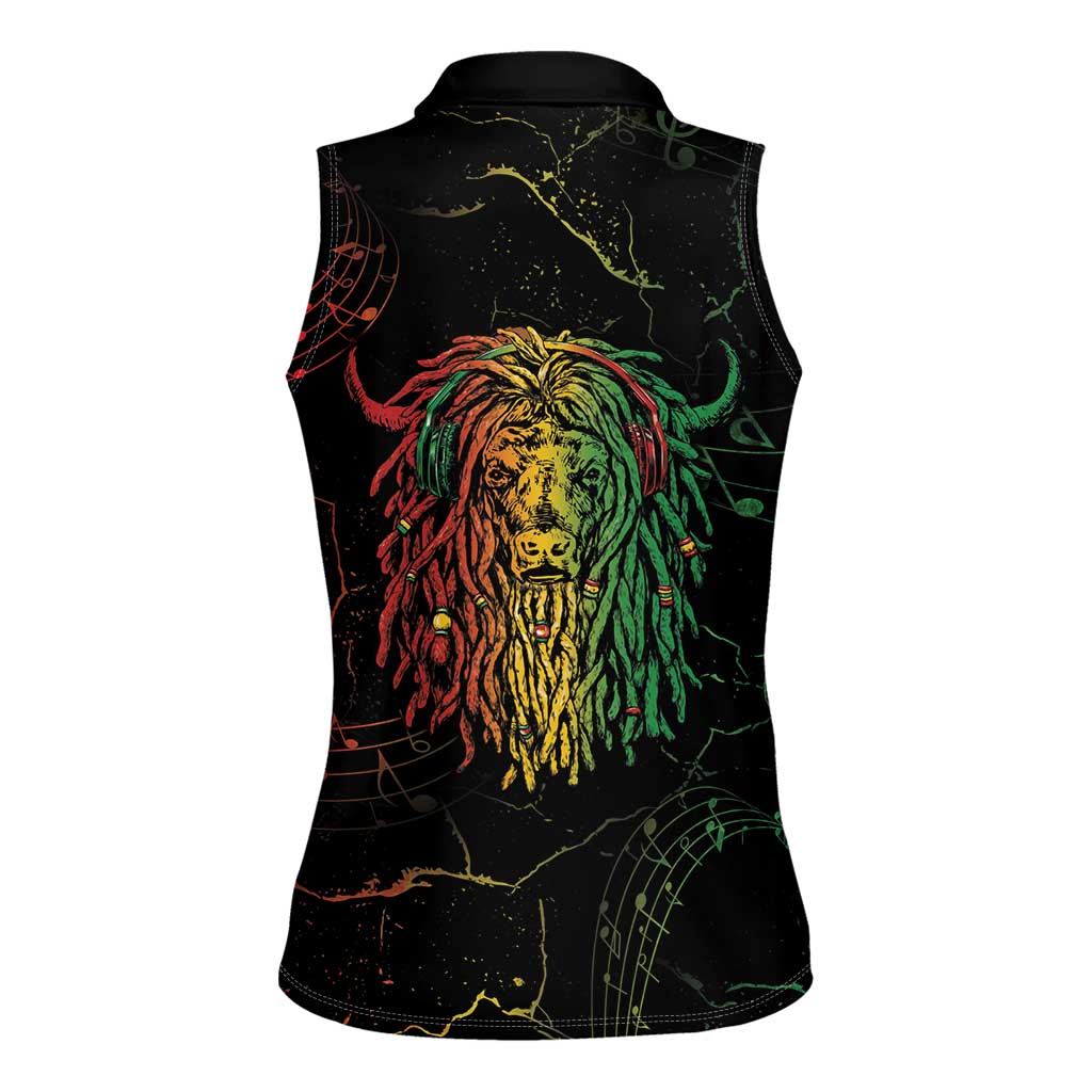 Reggae King Buffalo Soldier Women Sleeveless Polo Shirt Honoring The Legend LT05 - Wonder Print Shop