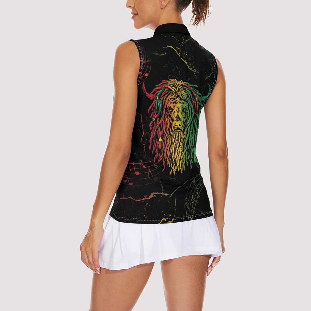 Reggae King Buffalo Soldier Women Sleeveless Polo Shirt Honoring The Legend LT05 - Wonder Print Shop