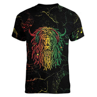 Reggae King Buffalo Soldier Women V-Neck T-Shirt Honoring The Legend LT05 - Wonder Print Shop