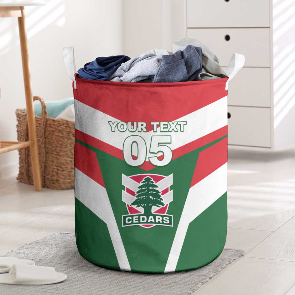 Custom Lebanon Rugby Laundry Basket Go Champions - Wonder Print Shop