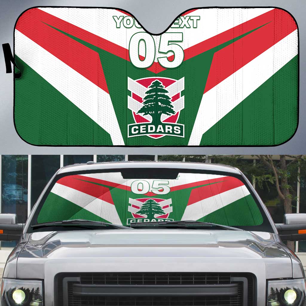 Custom Lebanon Rugby Auto Sun Shade Go Champions - Wonder Print Shop