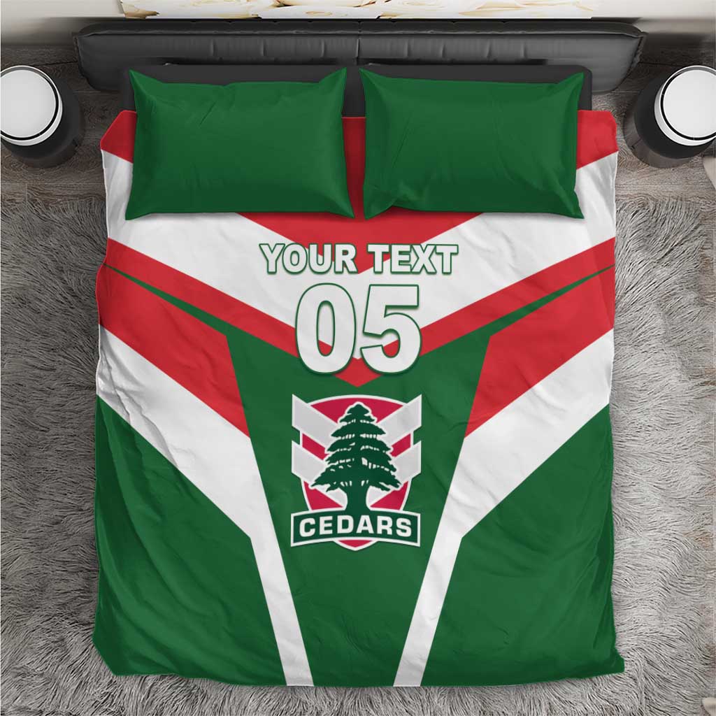 Custom Lebanon Rugby Bedding Set Go Champions - Wonder Print Shop