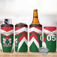 Custom Lebanon Rugby 4 in 1 Can Cooler Tumbler Go Champions - Wonder Print Shop
