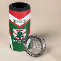 Custom Lebanon Rugby 4 in 1 Can Cooler Tumbler Go Champions - Wonder Print Shop