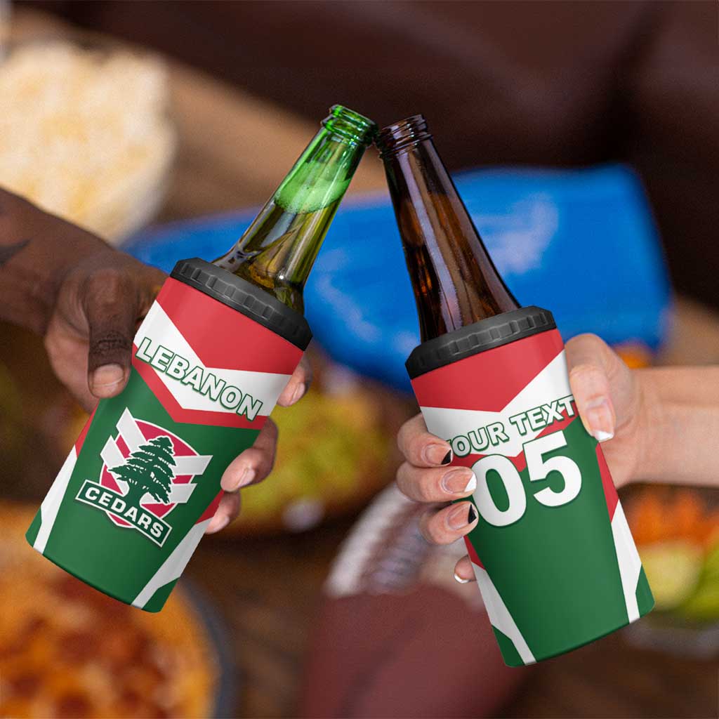 Custom Lebanon Rugby 4 in 1 Can Cooler Tumbler Go Champions - Wonder Print Shop