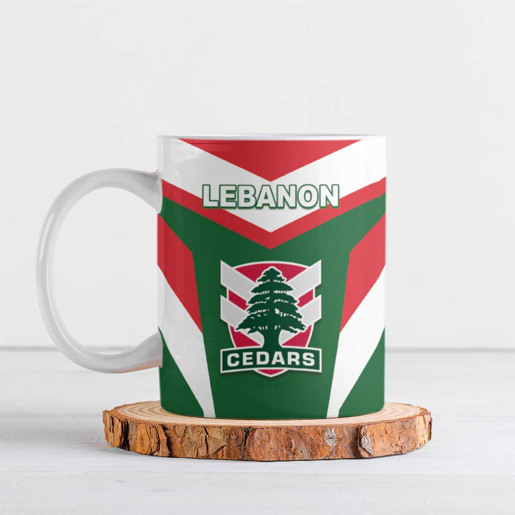 Custom Lebanon Rugby Ceramic Mug Go Champions - Wonder Print Shop