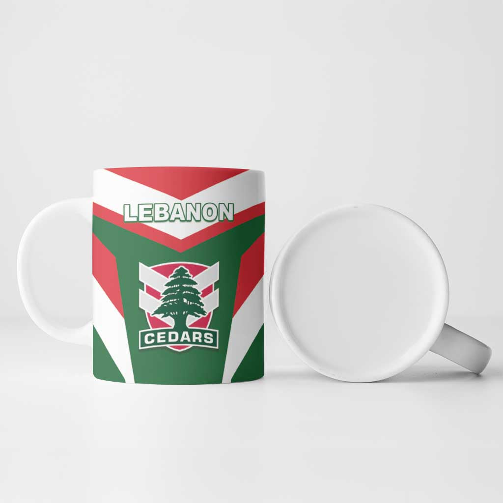 Custom Lebanon Rugby Ceramic Mug Go Champions - Wonder Print Shop