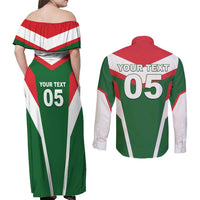 Custom Lebanon Rugby Couples Matching Off Shoulder Maxi Dress and Long Sleeve Button Shirt Go Champions - Wonder Print Shop