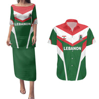 Custom Lebanon Rugby Couples Matching Puletasi and Hawaiian Shirt Go Champions - Wonder Print Shop