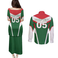 Custom Lebanon Rugby Couples Matching Puletasi and Long Sleeve Button Shirt Go Champions - Wonder Print Shop