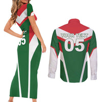 Custom Lebanon Rugby Couples Matching Short Sleeve Bodycon Dress and Long Sleeve Button Shirt Go Champions - Wonder Print Shop