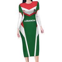 Custom Lebanon Rugby Family Matching Long Sleeve Bodycon Dress and Hawaiian Shirt Go Champions - Wonder Print Shop