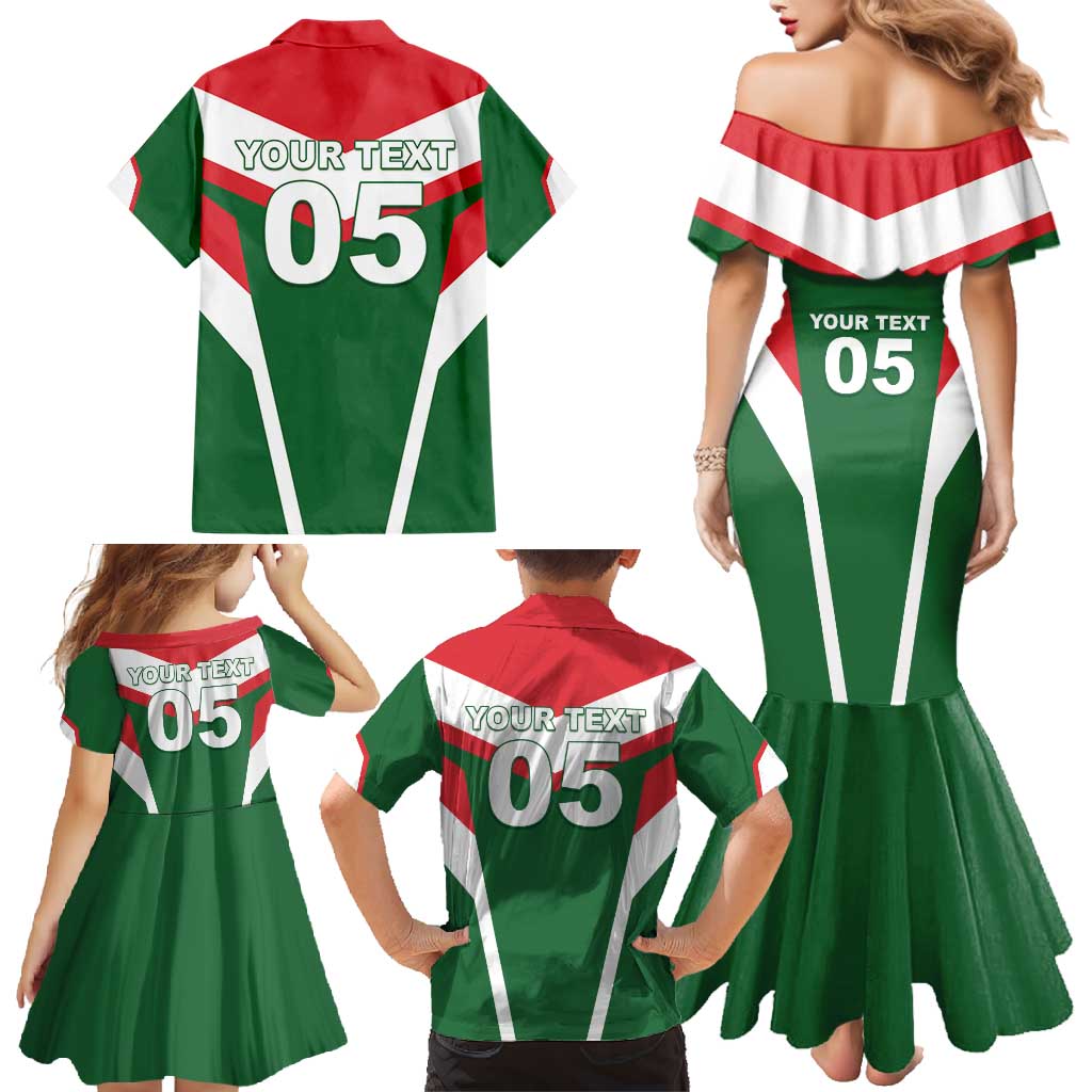 Custom Lebanon Rugby Family Matching Mermaid Dress and Hawaiian Shirt Go Champions - Wonder Print Shop