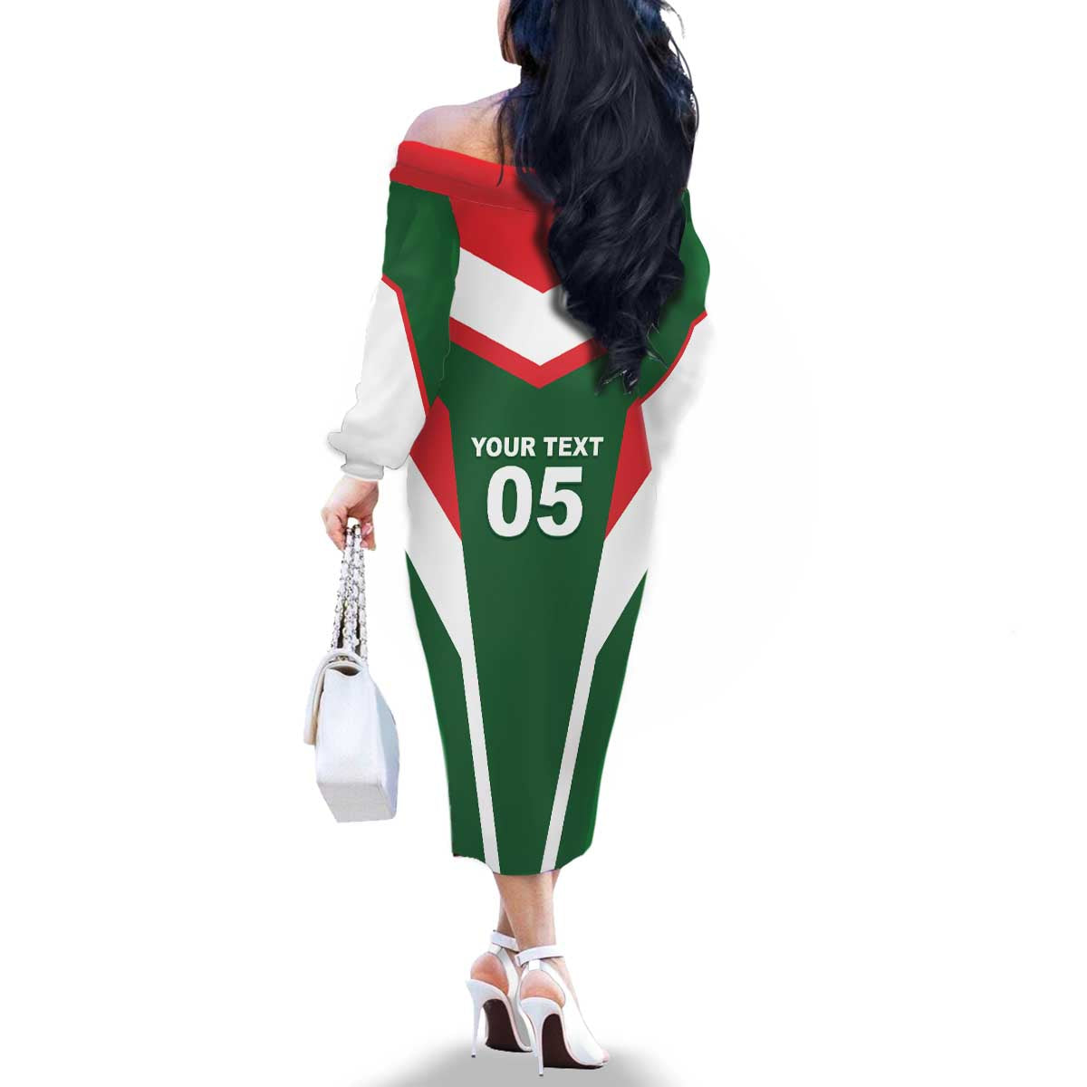 Custom Lebanon Rugby Family Matching Off The Shoulder Long Sleeve Dress and Hawaiian Shirt Go Champions - Wonder Print Shop