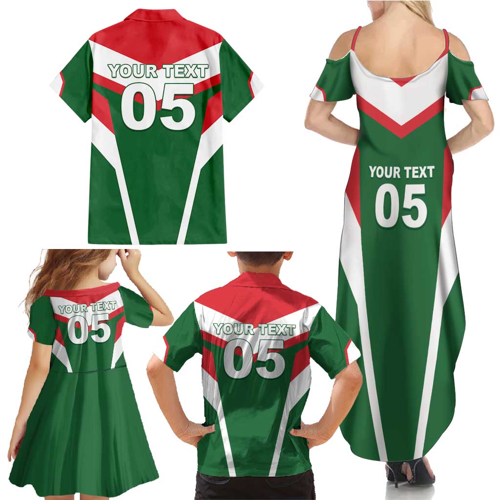 Custom Lebanon Rugby Family Matching Summer Maxi Dress and Hawaiian Shirt Go Champions - Wonder Print Shop