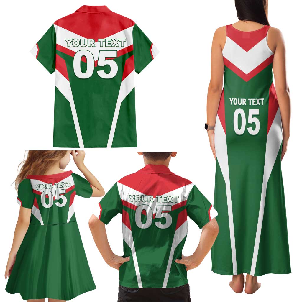 Custom Lebanon Rugby Family Matching Tank Maxi Dress and Hawaiian Shirt Go Champions - Wonder Print Shop
