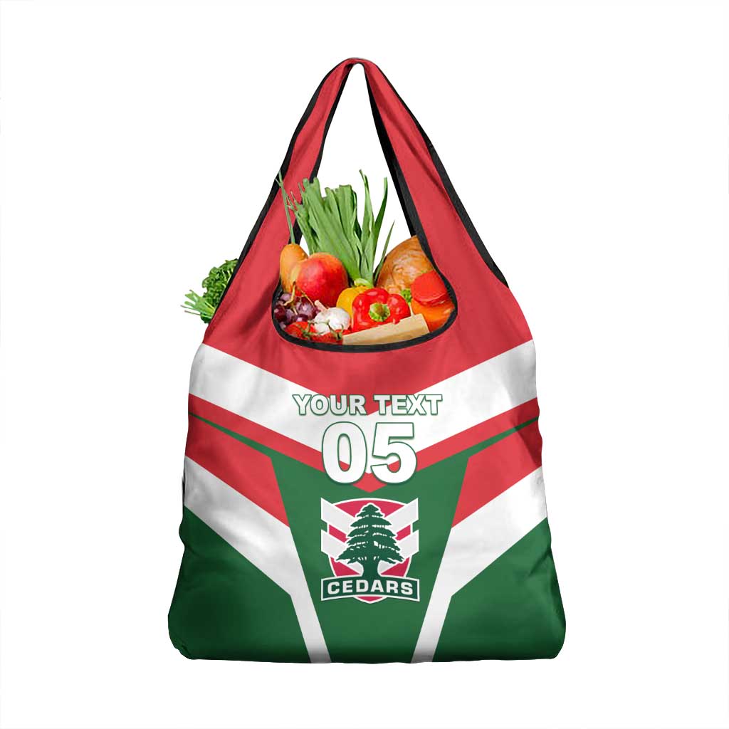 Custom Lebanon Rugby Grocery Bag Go Champions - Wonder Print Shop